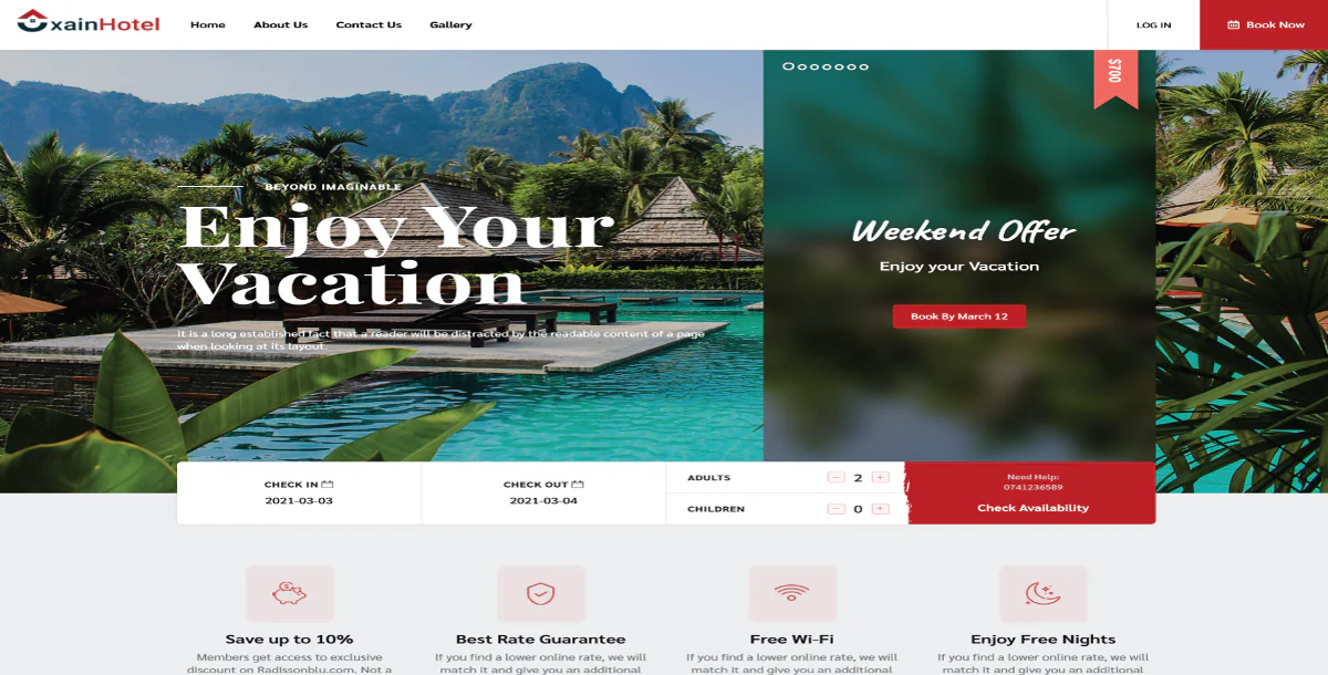 Xain Hotel- Best Hotel Management System with Website