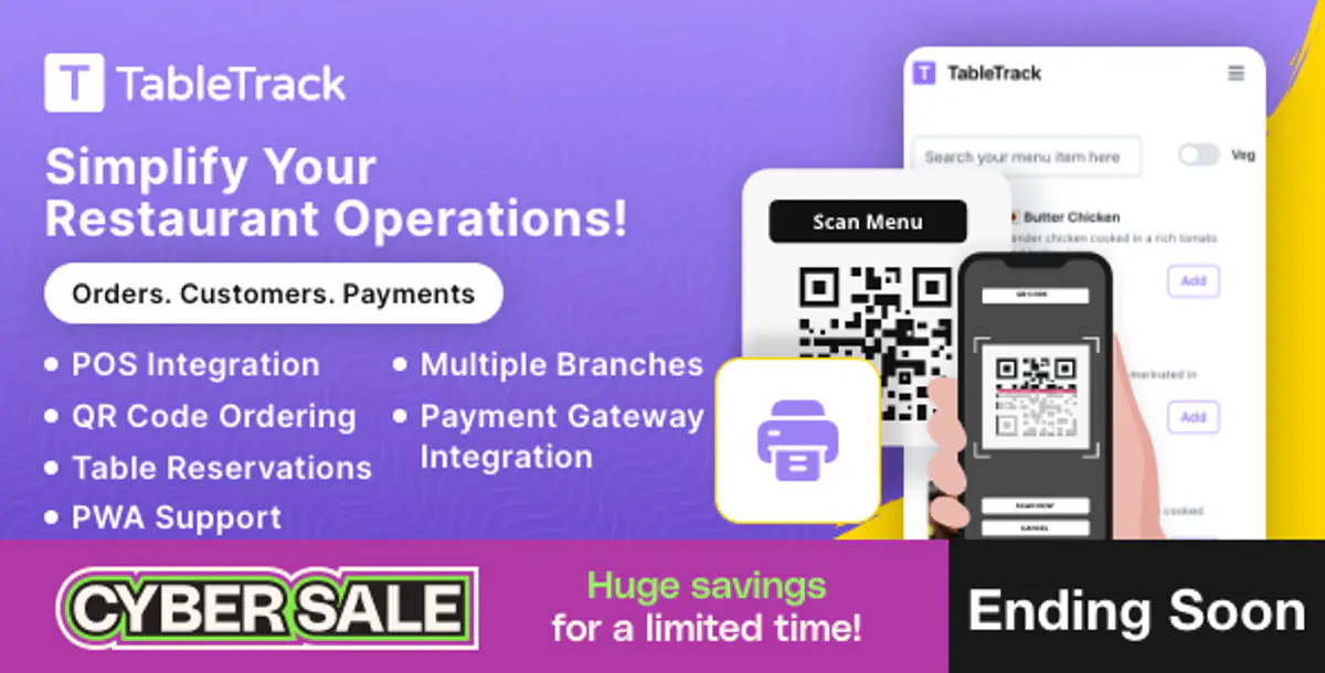 TableTrack - The Complete SaaS Restaurant Management Solution (Free script)