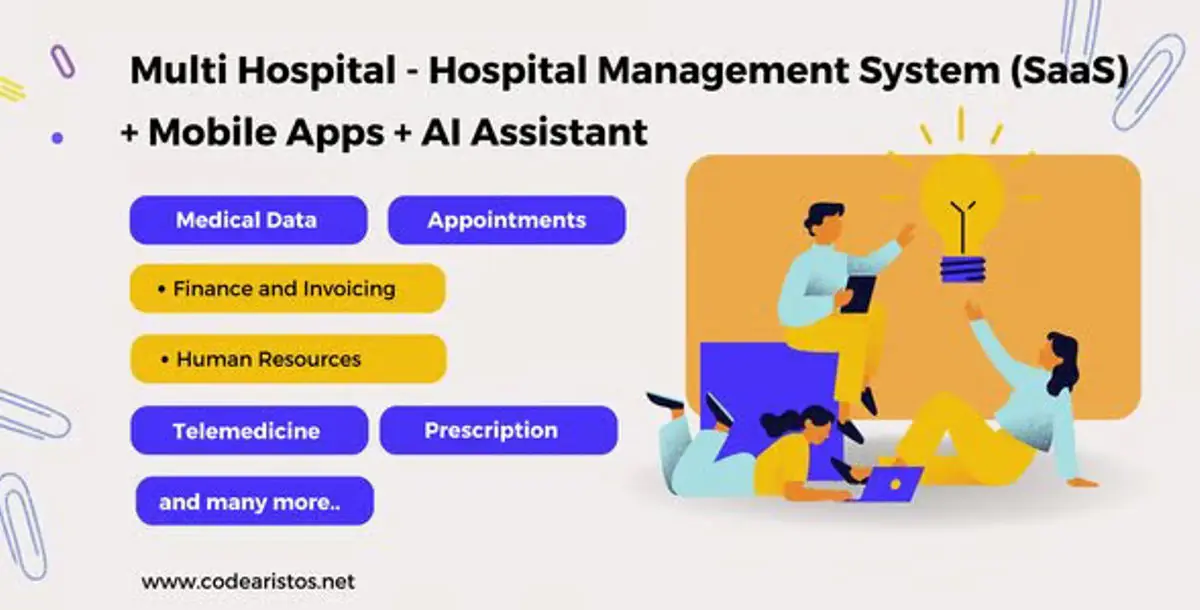 Best Hospital - Multi Hospital Management System + iOS and Android App + AI Assistant