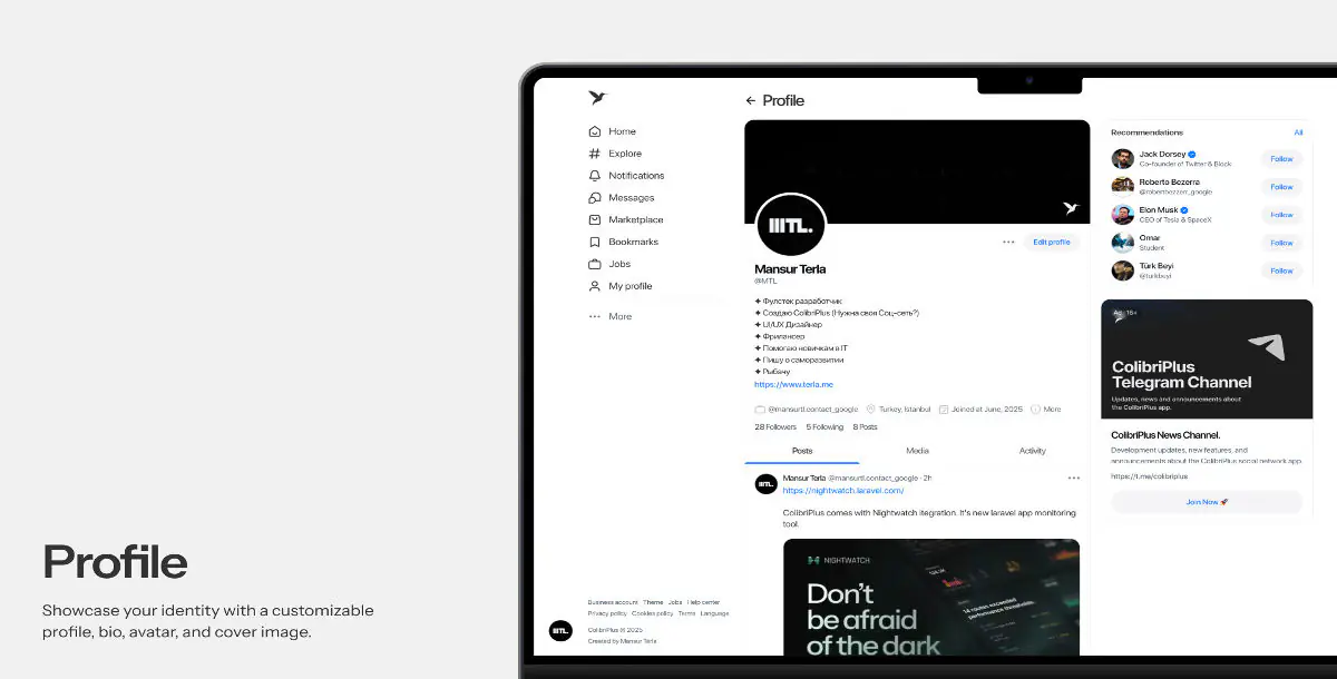 ColibriPlus - The Social Network Web Application 2 July 2025